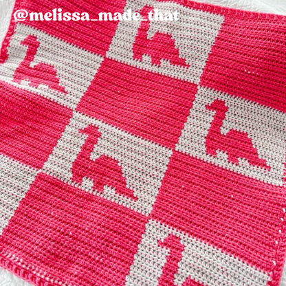 Check-a-saurus Blanket Crochet Pattern