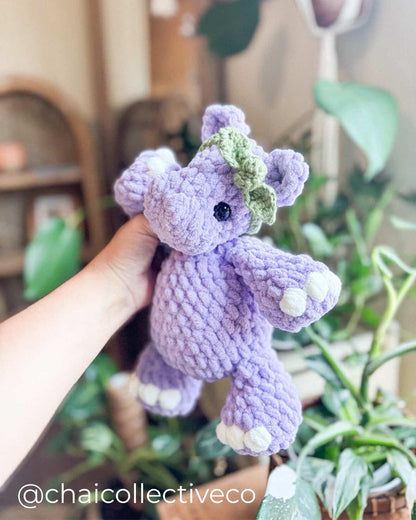 Hallie Hippo plushie crochet pattern | NO SEW crochet pattern |