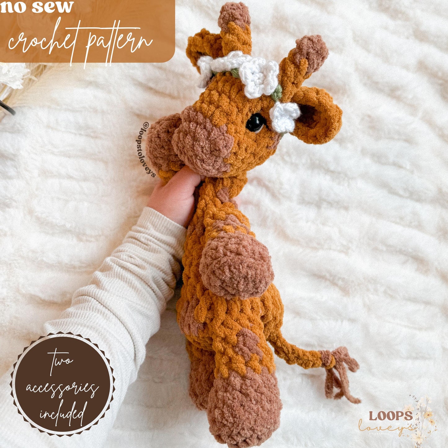 Gianna Giraffe crochet pattern | NO SEW crochet pattern |