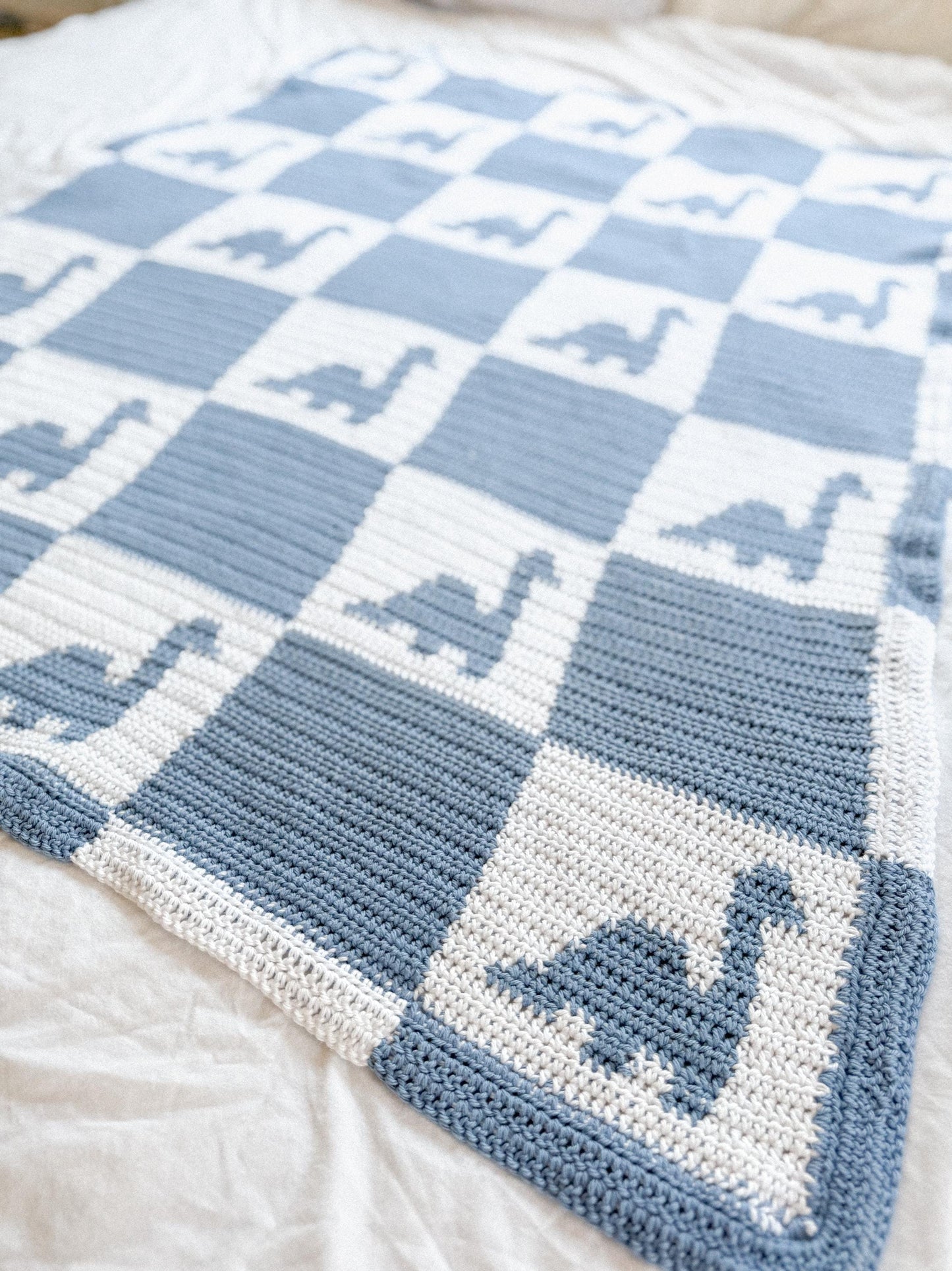 Check-a-saurus Blanket Crochet Pattern