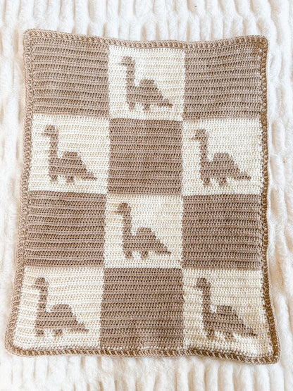 Check-a-saurus Blanket Crochet Pattern