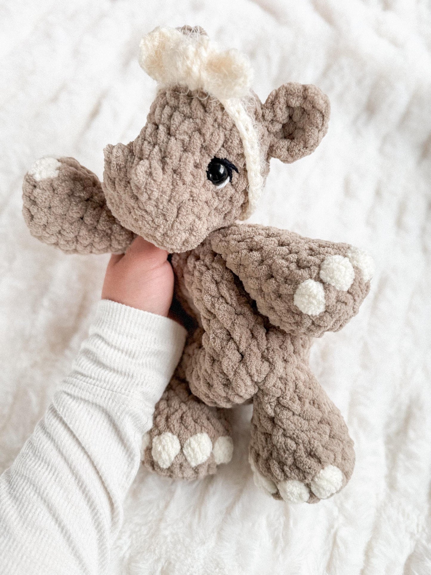 Hallie Hippo Snuggler crochet pattern | NO SEW crochet pattern |