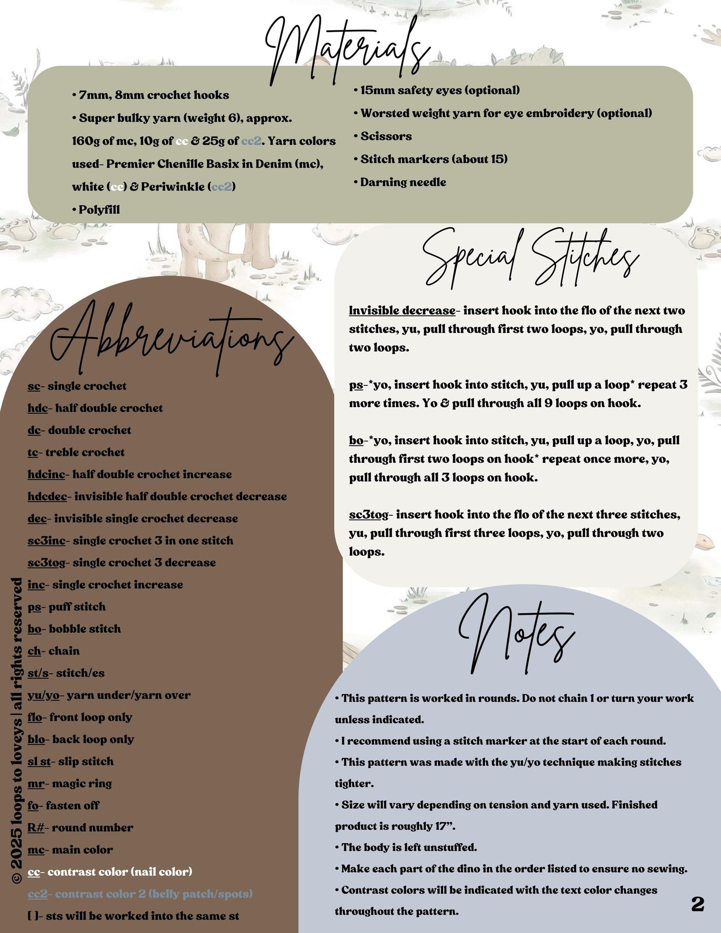 Dax Dinosaur Plushie crochet pattern | NO SEW crochet pattern | crochet dino | amigurumi | crochet dinosaur pattern | crochet pattern