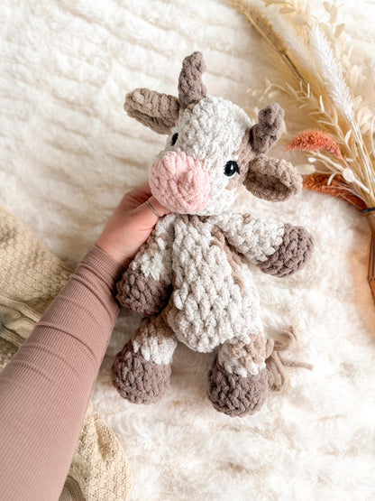 Cyrus Cow Lovey | Ready to Ship Crochet Cow |