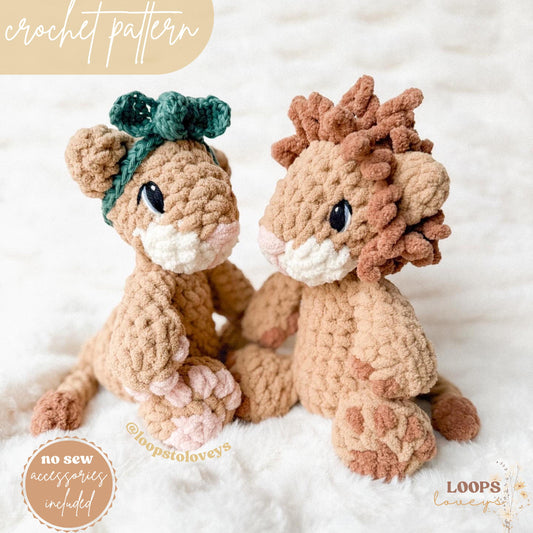 Luca Lion crochet pattern | NO SEW crochet pattern |
