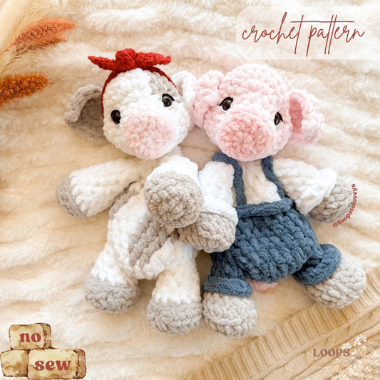 Winnie the Pig Snuggler crochet pattern | NO SEW crochet pattern |