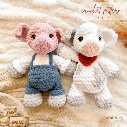 Winnie the Pig Plushie crochet pattern | NO SEW crochet pattern |