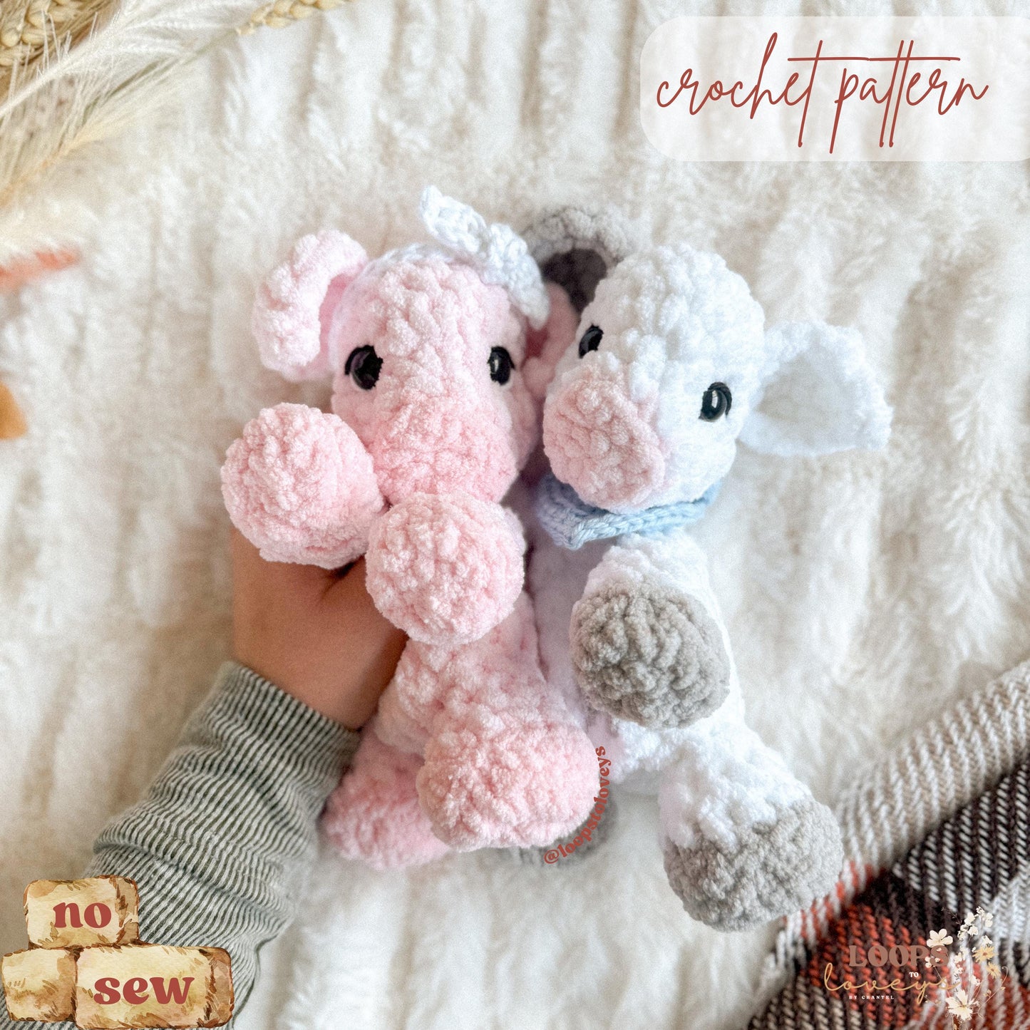 Wren the Pocket Piglet crochet pattern | NO SEW crochet pattern | crochet pig | amigurumi | crochet pattern | cute crochet pattern