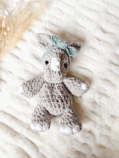 Riley Rhino crochet pattern | NO SEW crochet pattern |