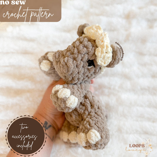 Allie the baby Hippo crochet pattern | NO SEW crochet pattern | crochet hippo | amigurumi | crochet pattern | cute crochet pattern