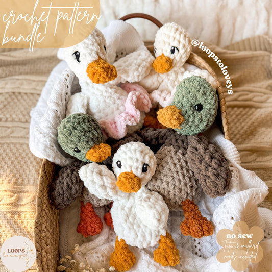 Drake & Duncan crochet pattern bundle | NO SEW crochet pattern |